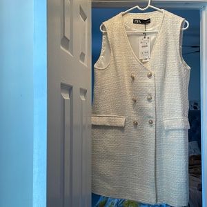 Never worn ZARA tweed dress! Would look perfect with a white turtle neck under